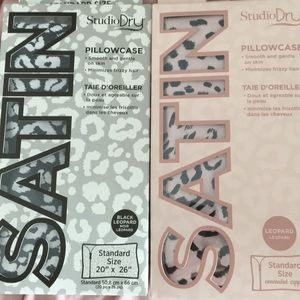 His & Hers Satin Pillowcases Leopard Print